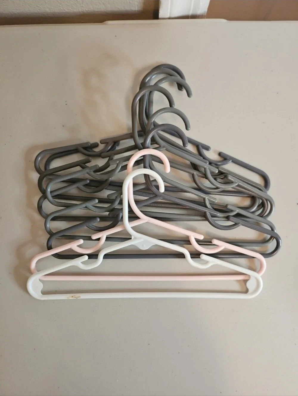 Target Kids Multicolored Grey, Pink, and White Hangers 8 Pack Bundle